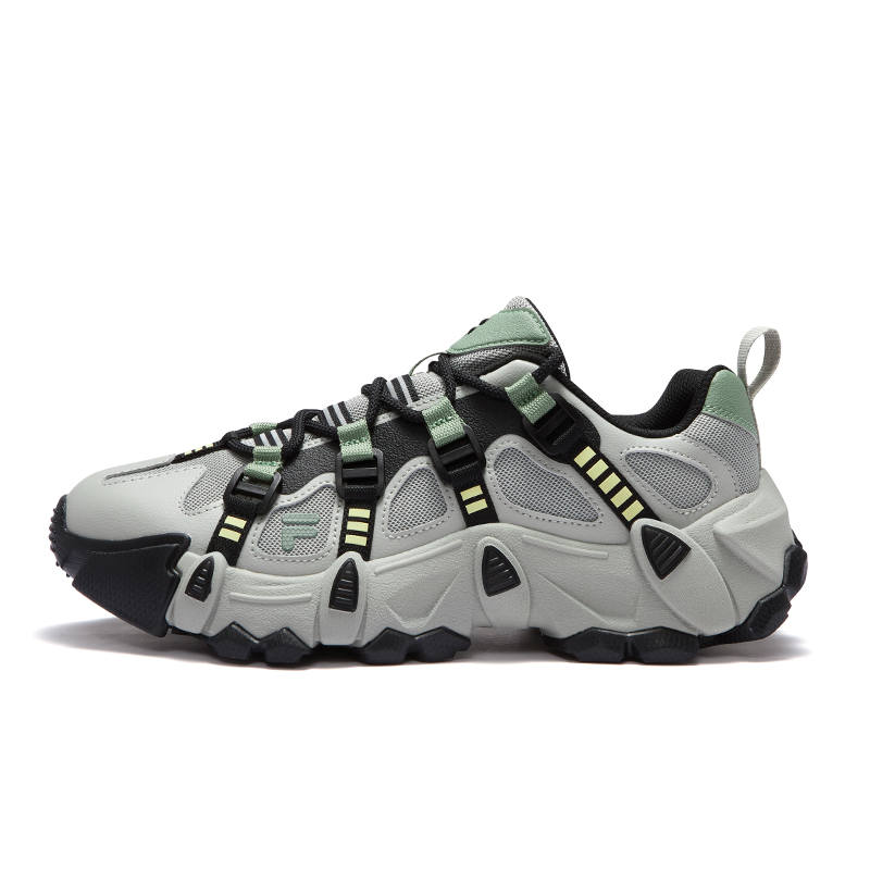 FILA FUSION EXOCET Mountains Shoes Low top Casual Shoes Men's Soft Willow Silk Gray Black