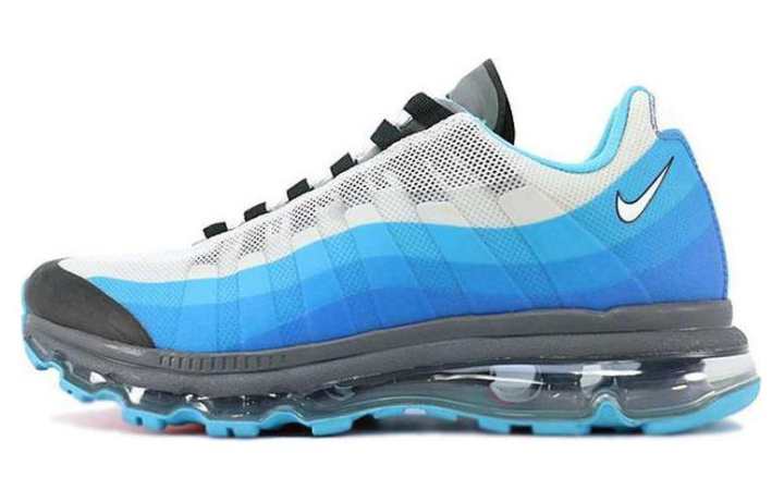 Nike Nike Air Max 95 +BB Cushioning Abrasion Resistant Cushioning, Wear Resistant Low top Casual Shoes Unisex Gray Blue