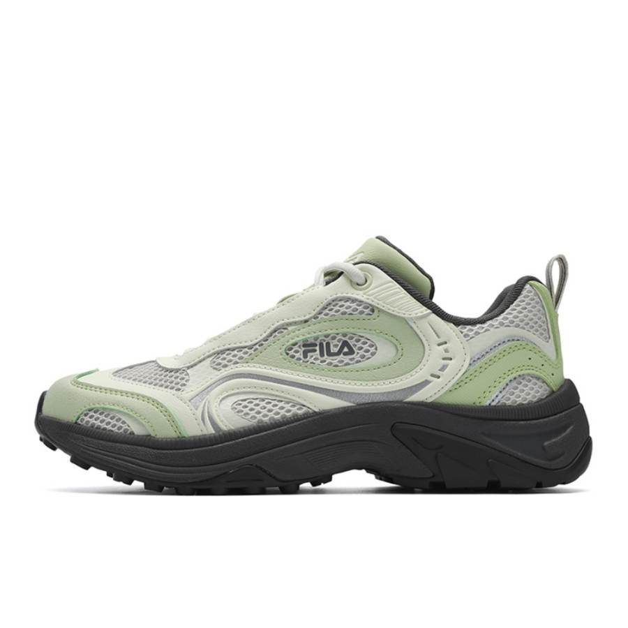 FILA FLUXION Abrasion Resistant, Breathable, Lightweight Low top Casual Shoes Women's Gray Green