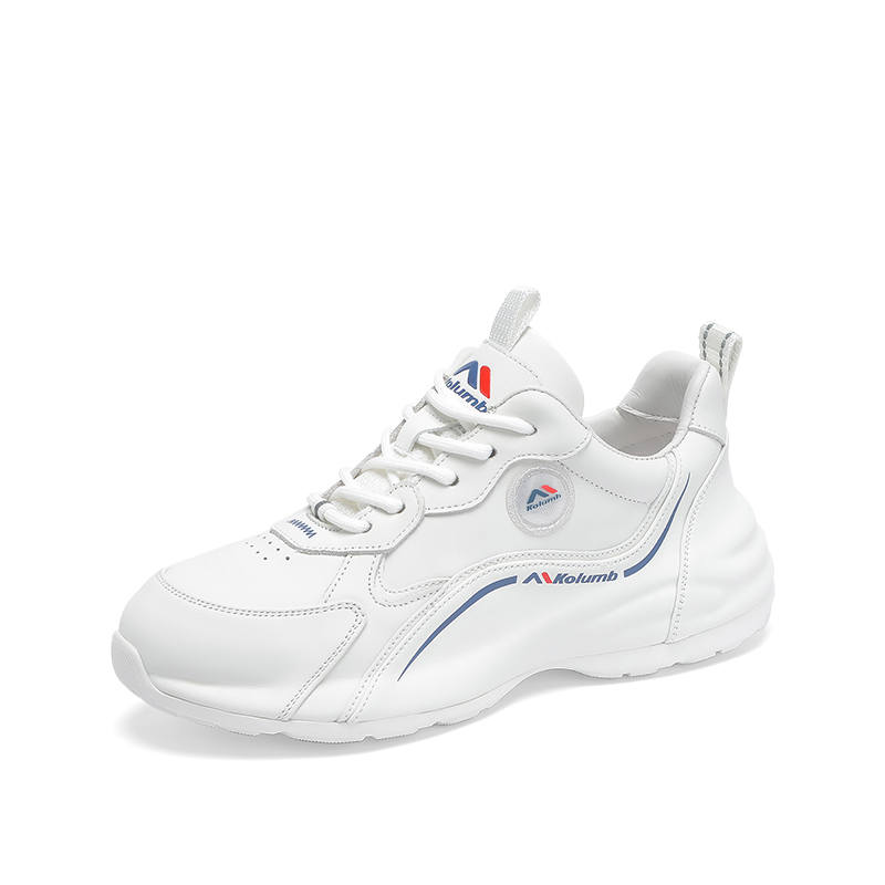 KOLUMB Cushioning Impact Resistant Abrasion Resistant Slip Resistant Low top Casual Shoes Women's White