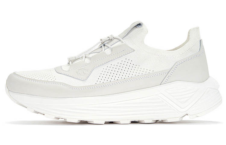 DESCENTE DUALIS Mesh, Textile Lightweight Low top Casual Shoes Men's White