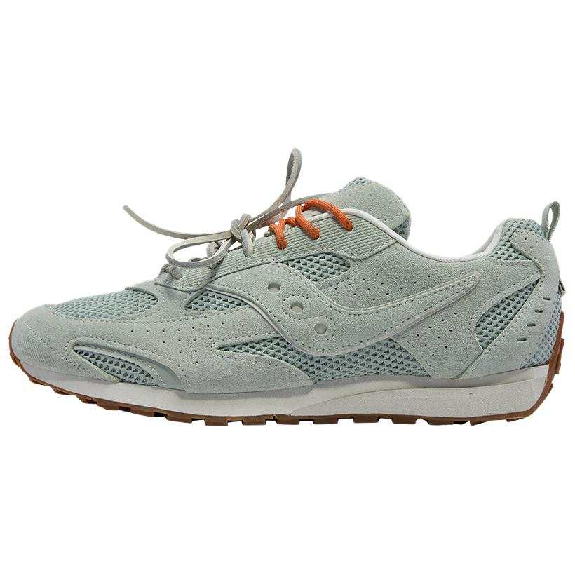 Saucony Trainer 80 Synthetic Leather, Textile Low top Casual Shoes Unisex Green