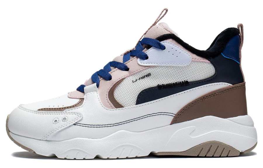 Li-Ning Li Ning Fleece Lined Comfortable Slip Resistant, Abrasion Resistant, Thermal Mid top Casual Shoes Women's