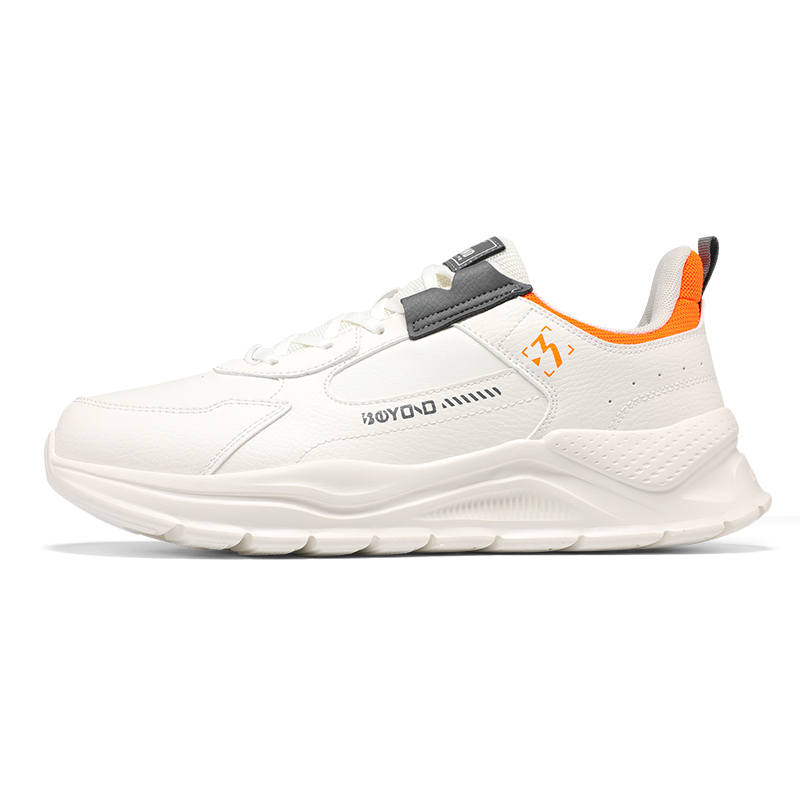 361° Comfortable And Versatile, Fleece Lined Thermal Low top Casual Shoes Men's White Orange