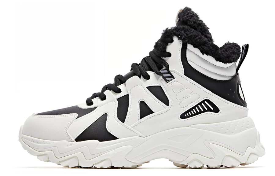 QIAODAN Fleece lined Comfortable Slip Resistant Thermal Slip Resistant Thermal High top Sports Casual Shoes Women's