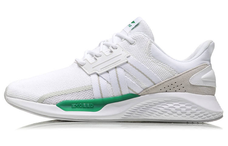 Li-Ning Li Ning Xingcheng 2 Cushioning Slip Resistant Abrasion Resistant Support Low top Sports Casual Shoes Men's White Green