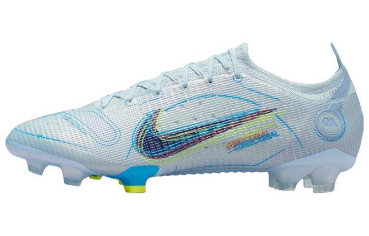 Nike Nike Mercurial Vapor 14 FG Firm Ground Firm Ground Abrasion Resistant Breathable Soccer Shoes Unisex White Blue