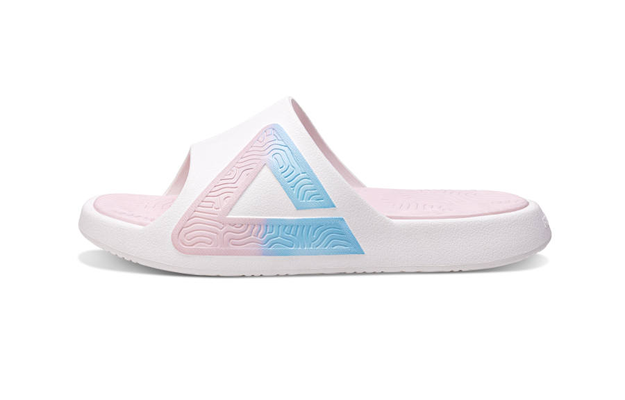 PEAK Tai Ji1.0 Quiet Slip Resistant Abrasion Resistant Slide Slippers Unisex Ivory Pink