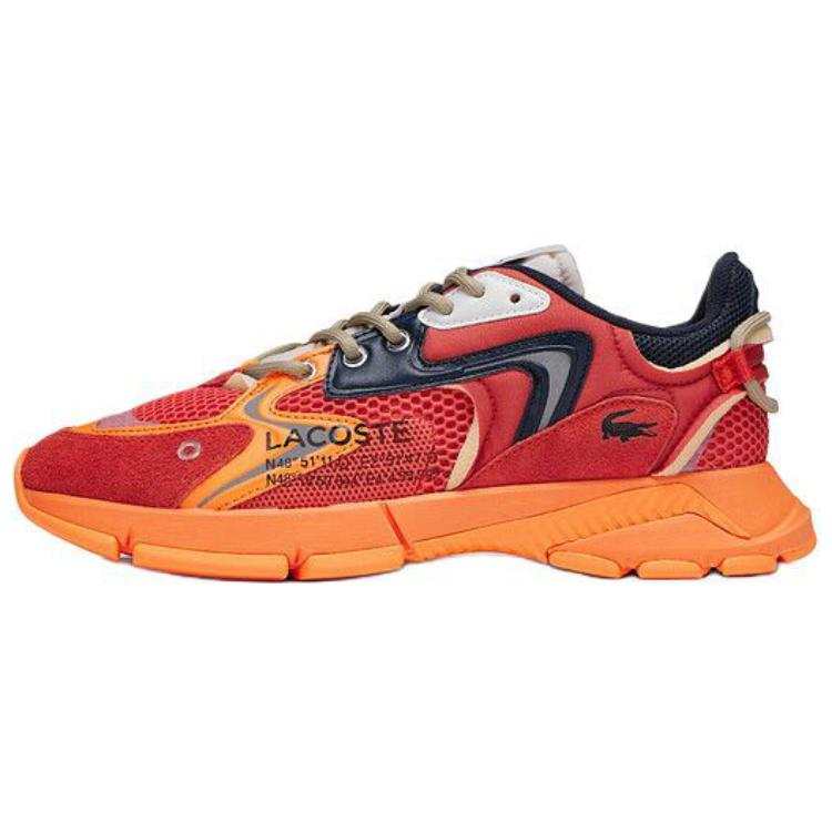 LACOSTE Fabric Low top Casual Shoes Men's Orange