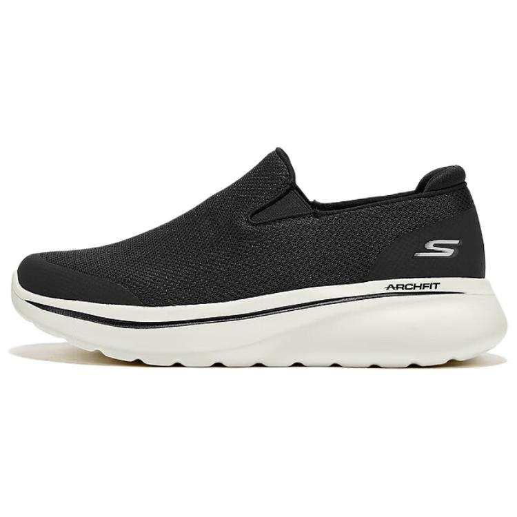 Skechers Abrasion Resistant Support Height Increasing Low top Casual Shoes Men's Black White