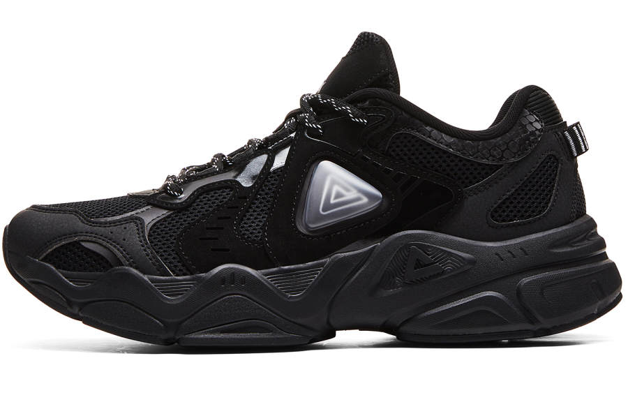 PEAK Taichi P2K Cushioning Abrasion Resistant Height Increasing Low top Casual Shoes Men's All Black
