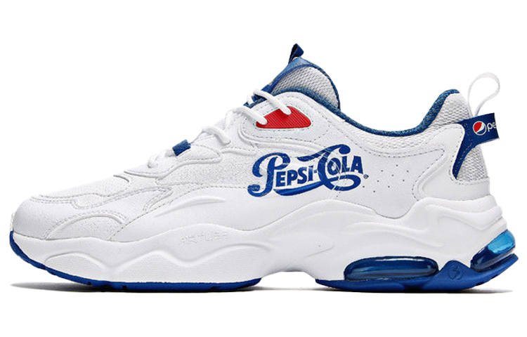 361° Pepsi x 361° Slip Resistant Abrasion Resistant Low top Sports Casual Shoes Men's White Blue