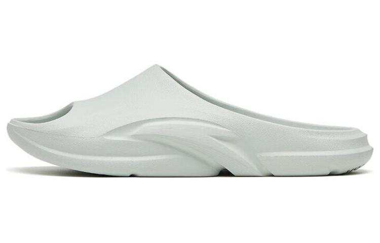 Anta Sheepskin Comfortable Quiet Slide Slippers Women's White Gray Green