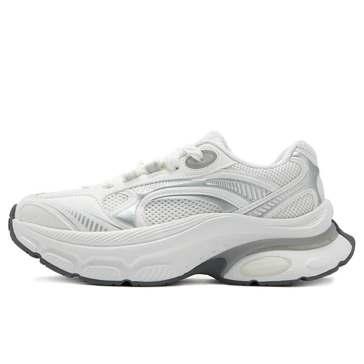361° Heart Shoes Slip Resistant Abrasion Resistant Low top Casual Shoes Women's Silver White