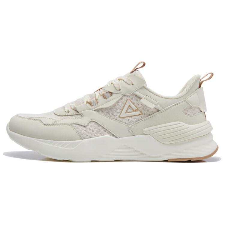 PEAK Sports Life Collection Slip Resistant And Breathable Low top Casual Shoes Unisex Canvas White
