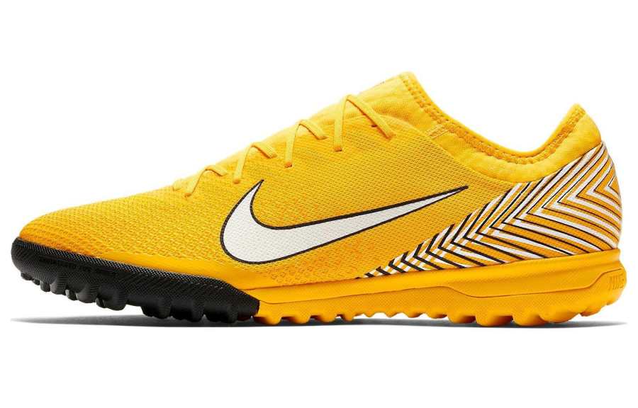 Nike Nike Mercurial Vapor 12 AG Artificial Ground Cushioning, Wear Resistant Soccer Shoes Unisex Yellow Black