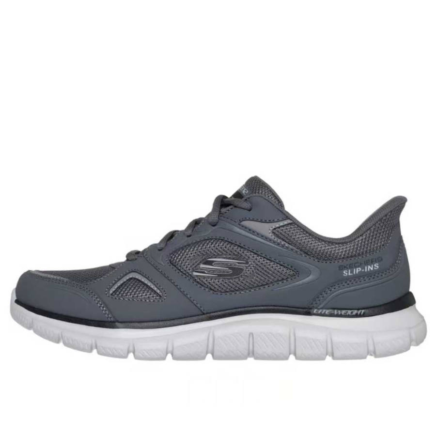 Skechers TRACK Abrasion Resistant Low top Casual Shoes Men's Gray