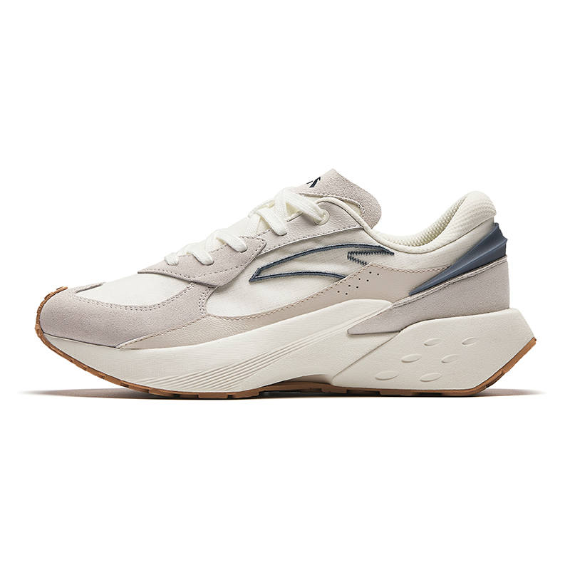 Anta Rock Sugar 4 Cushioning Slip Resistant Abrasion Resistant Low top Casual Shoes Men's White Gray