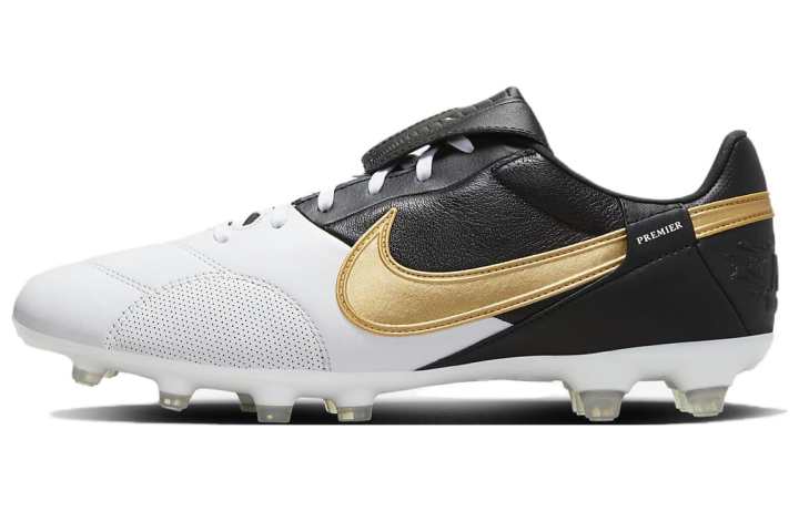 Nike Nike Premier 3 FG Firm Ground Cushioning Slip Resistant Soccer Shoes Men's Black White Gold