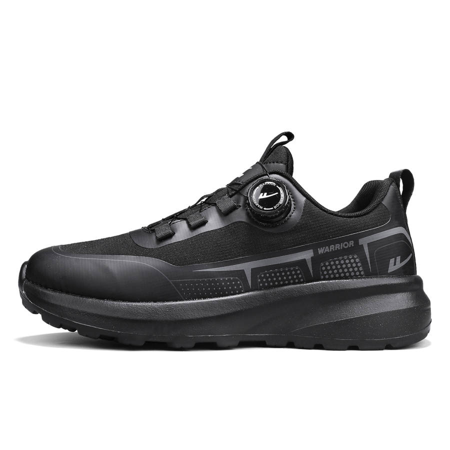 WARRIOR Warrior Cushioning Coverage Abrasion Resistant Breathable Low top Casual Shoes Men's Black