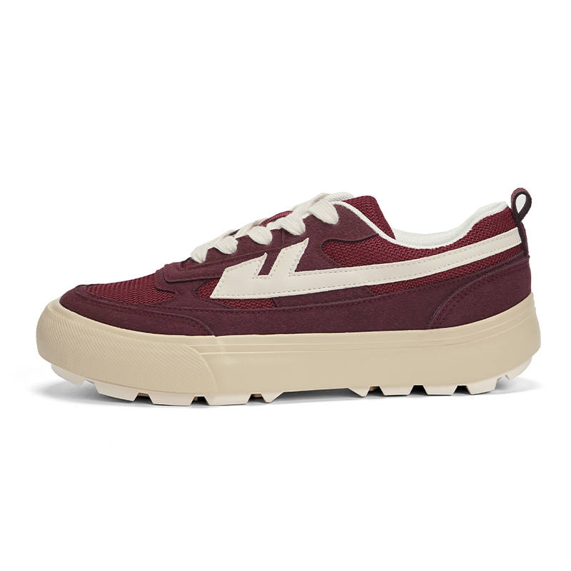 Warrior Slip Resistant Abrasion Resistant Low top Casual Shoes Unisex Burgundy