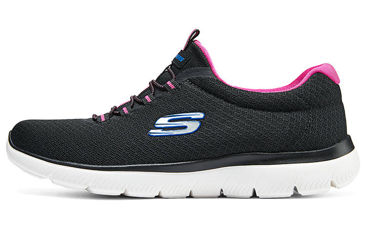 Skechers Summits Cushioning Breathable Cushioning Breathable Low top Casual Shoes Women's Black Red