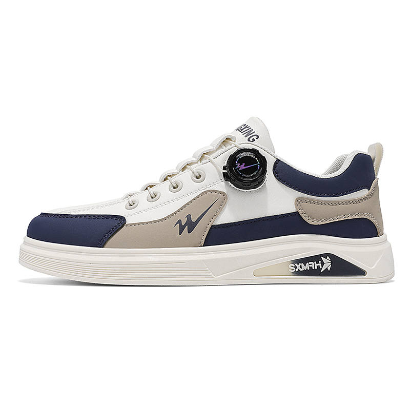 Binary Binary Slip Resistant Abrasion Resistant Slip Resistant Abrasion Resistant Low top Casual Shoes Men's Beige Blue