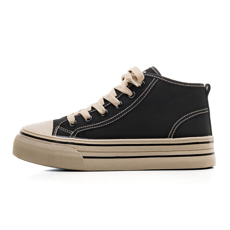 RENBEN Abrasion Resistant Lightweight Cushioning Mid top Casual Shoes Women's Black Brown