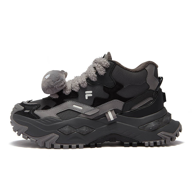 FILA FUSION Bianco Abrasion Resistant Mid top Casual Shoes Women's Gray Black