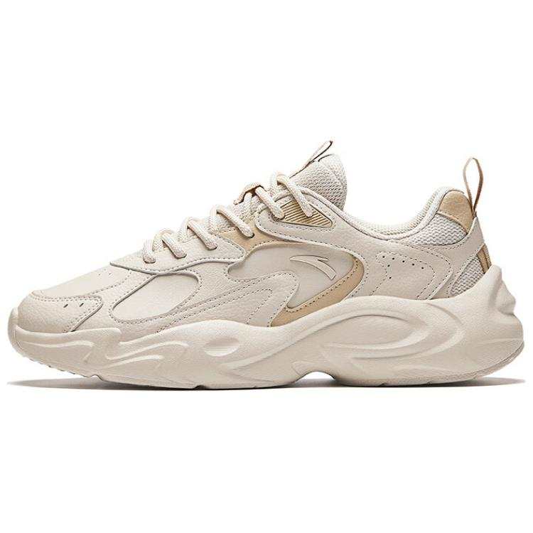 Anta Slip Resistant Abrasion Resistant Low top Casual Shoes Men's Beige Brown
