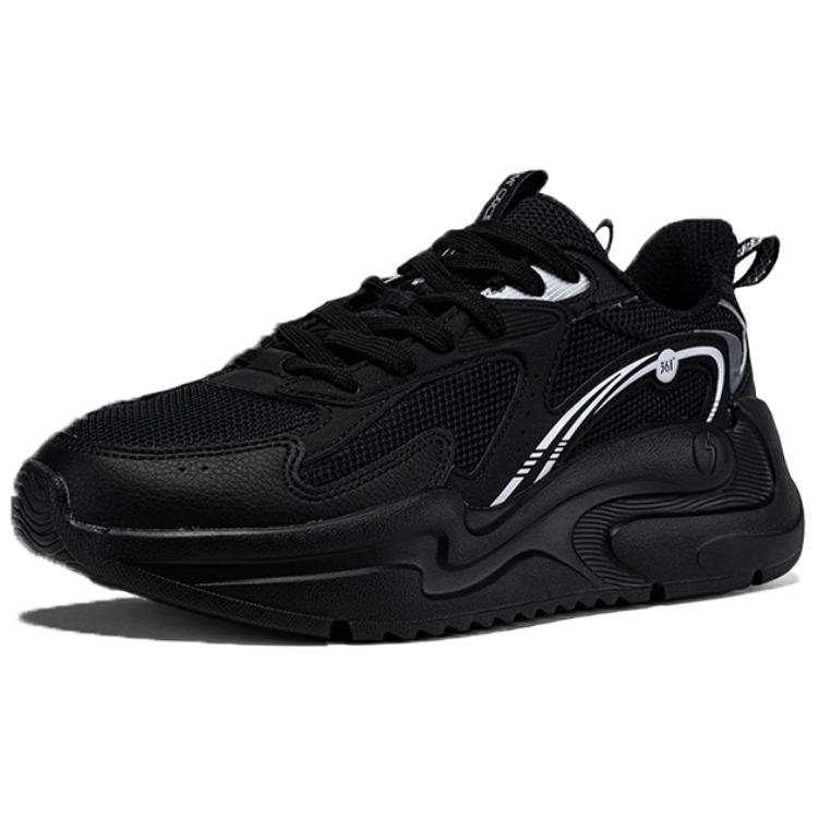 361° Cushioning, Wear Resistant Low top Casual Shoes Women's Black Silver