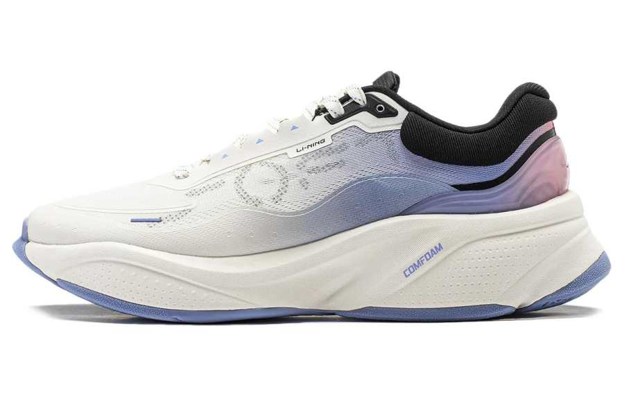Li-Ning Li Ning Soft Cushioning Abrasion Resistant Lightweight Slip Resistant Low top Casual Shoes Men's White Blue