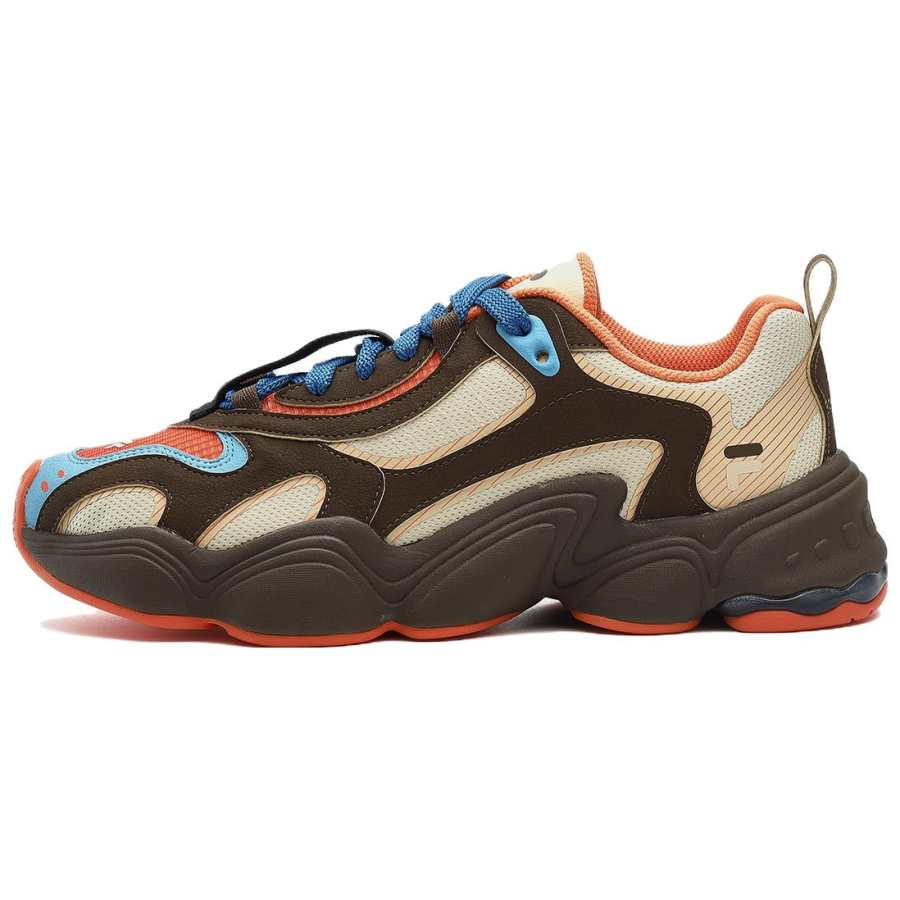 FILA FUSION FACETASM x FILA FUSION TENACITY Textile, Synthetic Leather Low top Casual Shoes Women's Black Red