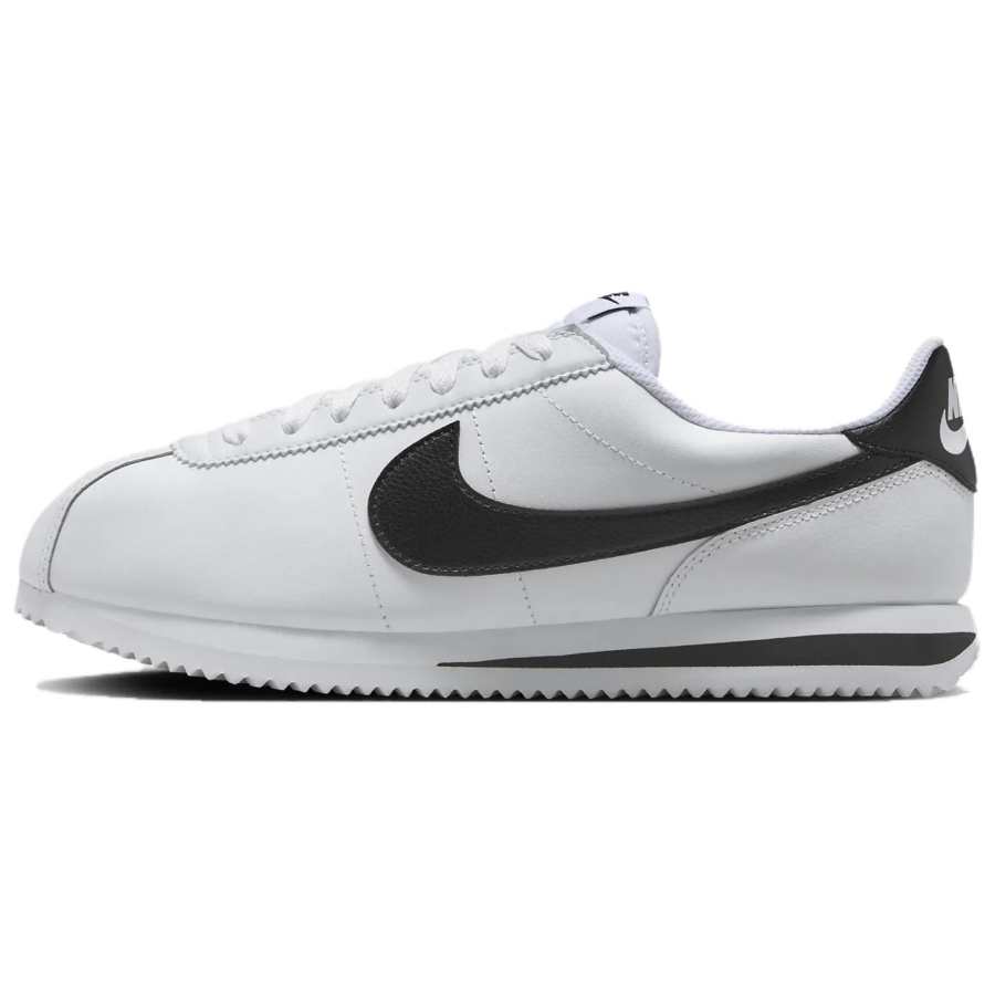 Nike Nike Cortez Leather Slip Resistant Abrasion Resistant Low top Casual Shoes Women's White Black