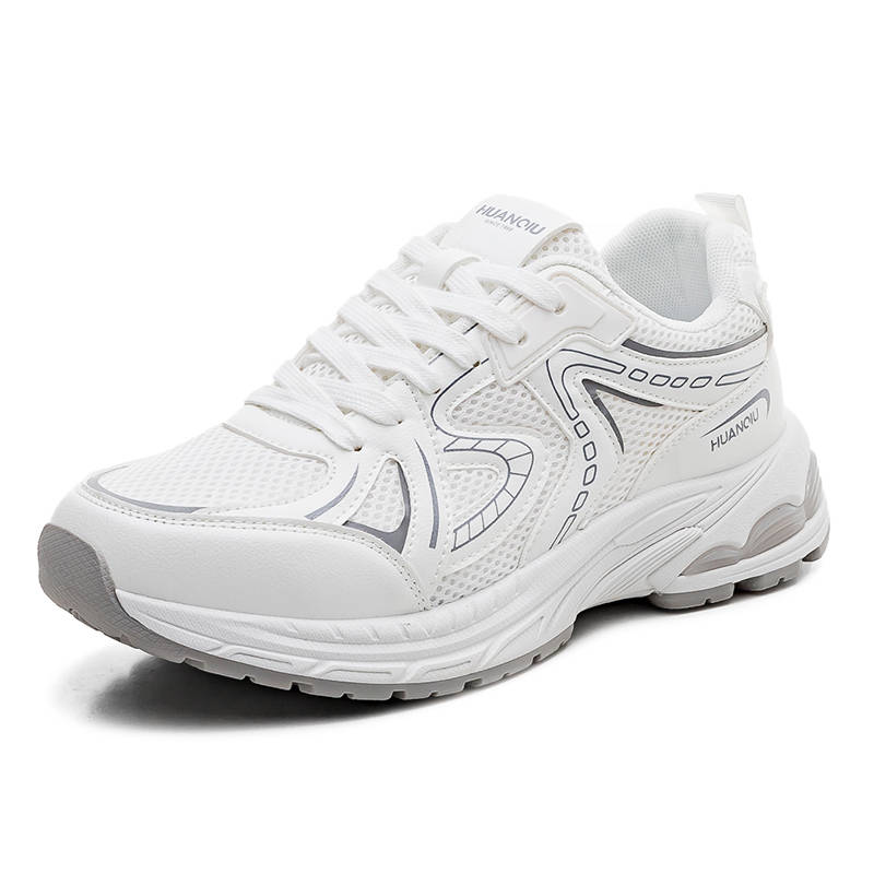 HUANQIU Slip Resistant Balance Lightweight Slip Resistant Balance Lightweight Low top Casual Shoes Men's White