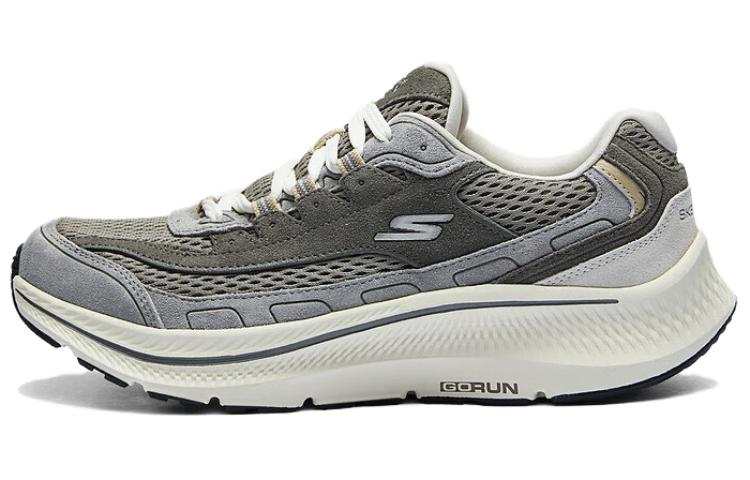 Skechers Go Run Consistent 2.0 Suede Abrasion Resistant, Breathable, Lightweight Low top Casual Shoes Men's Gray Brown
