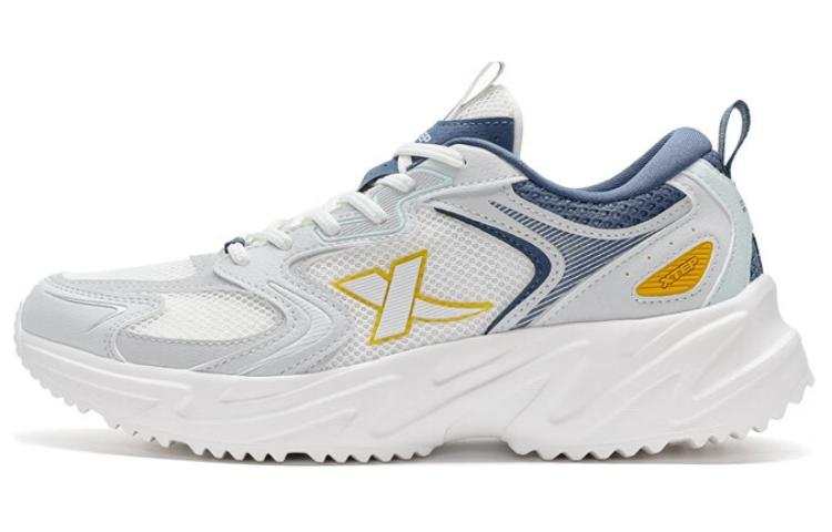 XTEP Slip Resistant Low top Casual Shoes Men's White Gray Blue