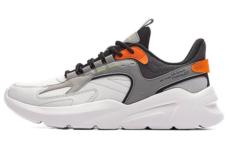 Erke Bashan Slip Resistant Abrasion Resistant Low top Sports Casual Shoes Men's Black Gray