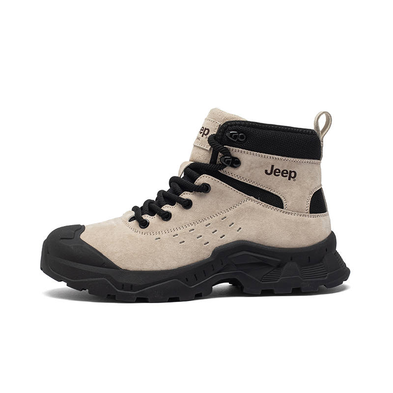 Jeep Combat Boots Men's Sand Black/Khaki Black