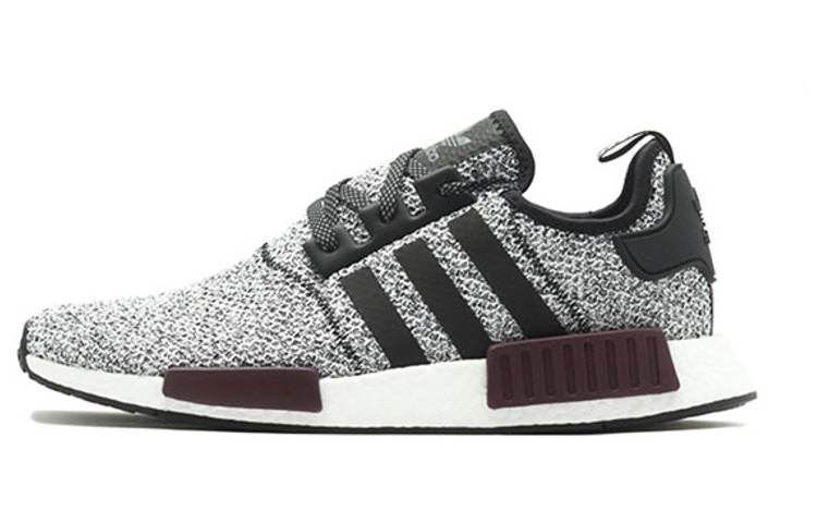 Adidas Originals NMD_R1 Fabric Slip Resistant Lightweight Non slip Lightweight Low top Casual Shoes Unisex Gray Black