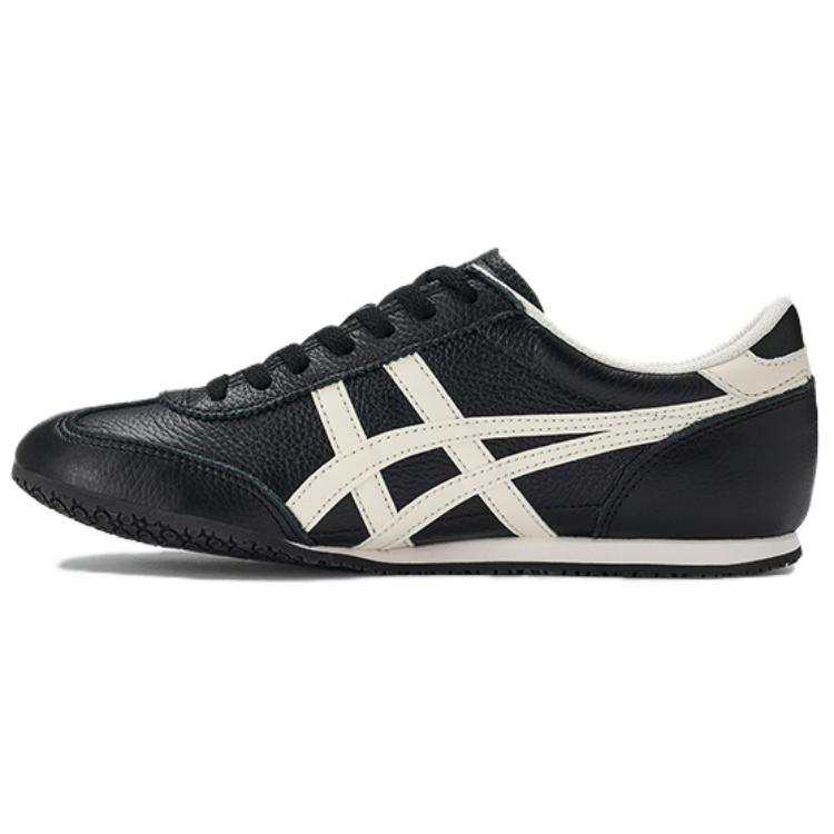 Onitsuka Tiger Machu Racer Slip Resistant Abrasion Resistant Low top Casual Shoes Unisex Black White