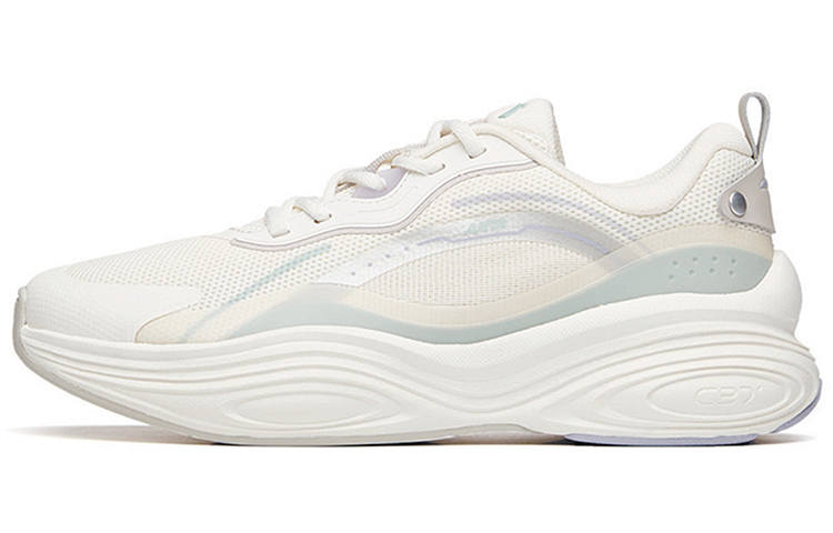 ANTA Casual Shoes Women's Low Top Ivory White/Pea Green