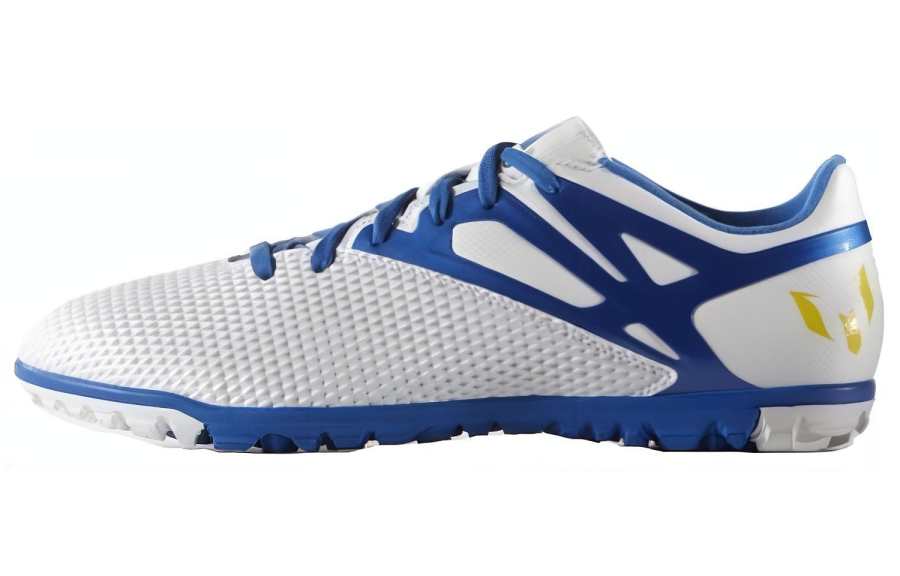 Adidas Adidas Messi 15.3 TF Turf Abrasion Resistant Soccer Shoes Men's White Blue