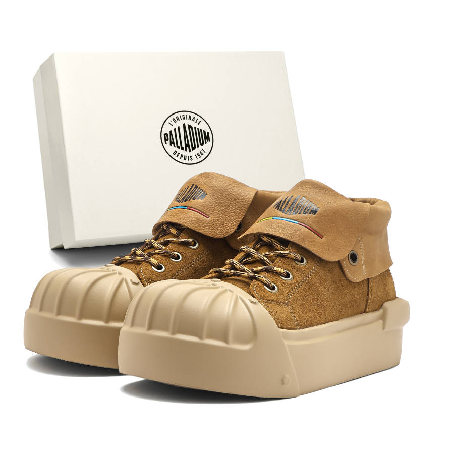 Palladium Combat Boots Unisex High Top Brown
