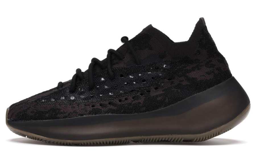 Adidas Originals Yeezy Boost 380 Onyx Reflective Baby's Breath Fabric Trendy Low top Casual Shoes Unisex Black