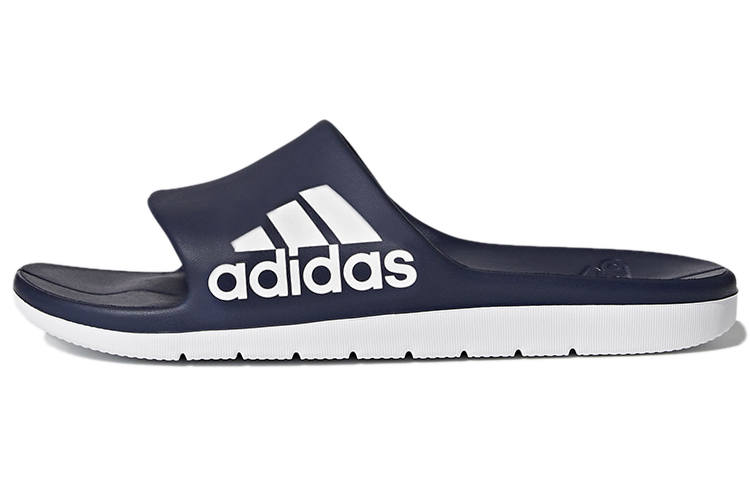 Adidas Adidas Cloudfoam Comfortable Rubber Sole Slip Resistant Slippers Men's Black