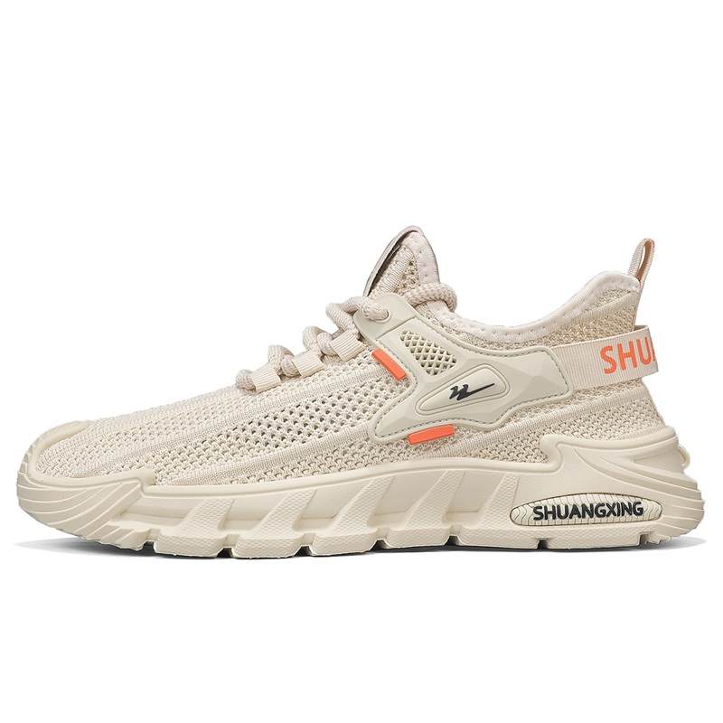 Binary Binary Lightweight And Breathable Low top Casual Shoes Men's Beige