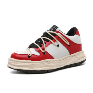 XJXY Casual Shoes Unisex Low Top Red