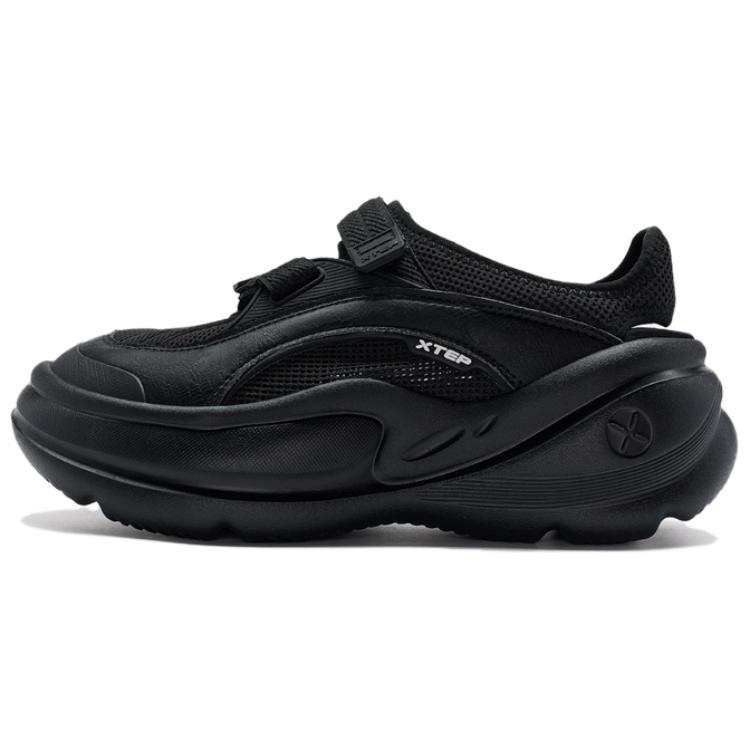 XTEP Abrasion Resistant Lightweight Wear resistant And Lightweight Low top Casual Shoes Women's Black
