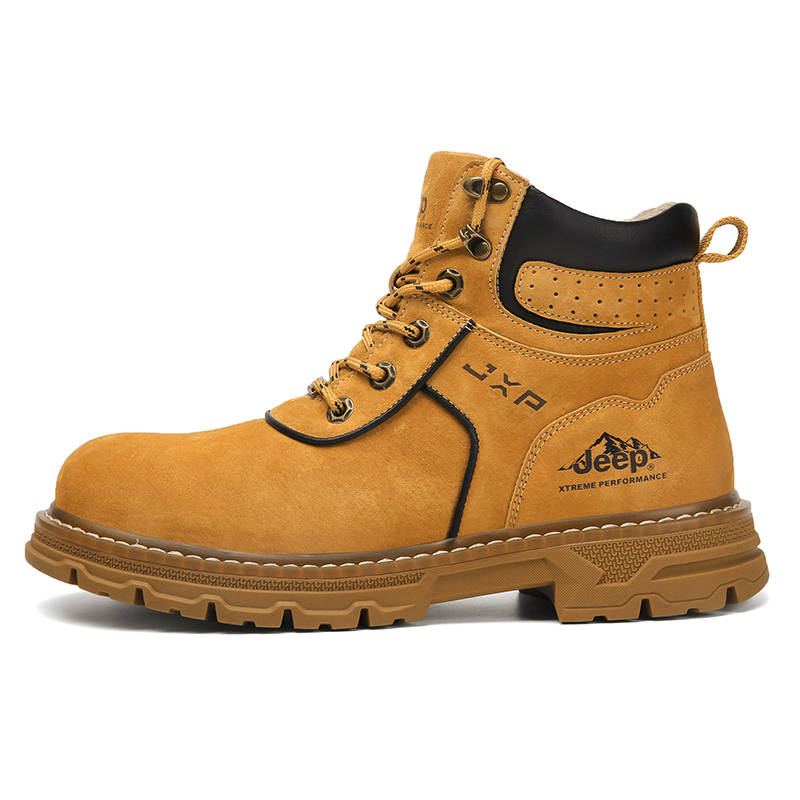 Jeep Classic Vintage Yellow Boots Short Combat Boots Men's